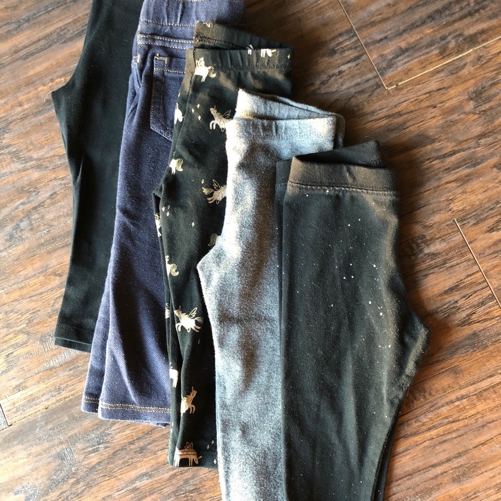 5 Pairs Cat and Jack Leggings 18 month size